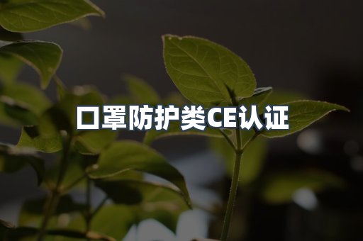 口罩防护类CE认证